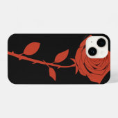 Rode roos hoesjes iPhone hoesje (Achterkant horizontaal)