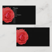 Rode roos in bloem Visitekaartje (Voorkant / Achterkant)