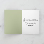 Rode Roos in Fles Verjaardag Kaart (Binnen)