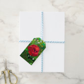 RODE ROOS KUNST CADEAULABEL (Met Touw)