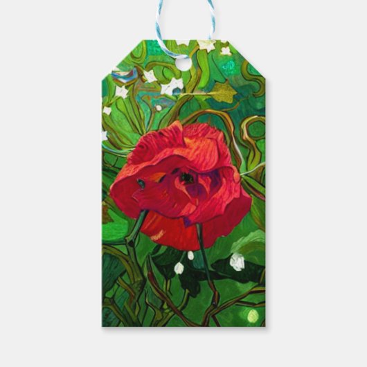 RODE ROOS KUNST CADEAULABEL (Voorkant)