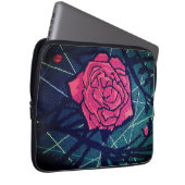 Rode roos laptop sleeve (Voorkant Rechts)