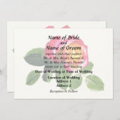 Rode roos met goudgeel centrum kaart (Voorkant / Achterkant)