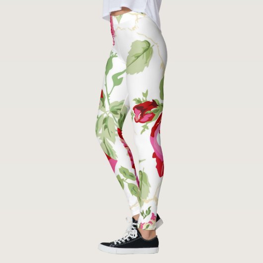 Rode roos met witte leggings voor achtergrondafdru (Links)