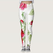 Rode roos met witte leggings voor achtergrondafdru (Voorkant)