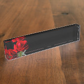 Rode roos naambordje (Zijkant)