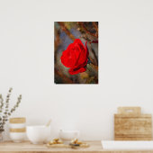 Rode Roos Poster (Keuken)