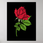 Rode roos poster (Voorkant)