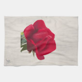 Rode roos - Red rose Theedoek (Horizontaal)