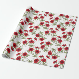 Rode Roos Romantische Trouwdag Cadeaupapier
