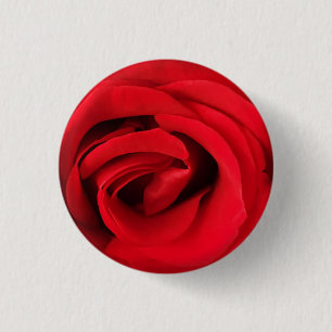 Rode Roos Ronde Button 3,2 Cm