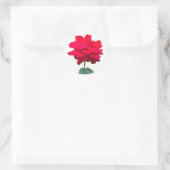 Rode roos ronde sticker (Tas)