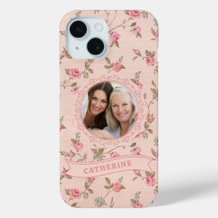 Rode Roos Rustic iPhone 15 Hoesje