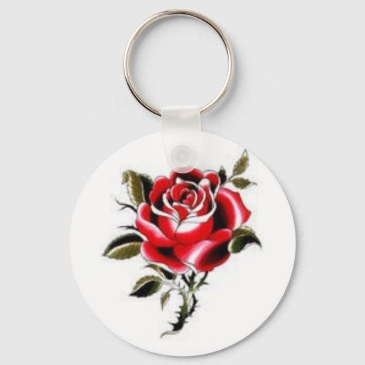 rode roos sleutelhanger (Voorkant)