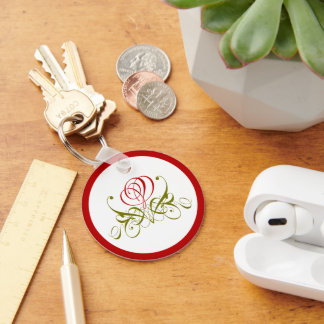 Rode Roos Sleutelhanger