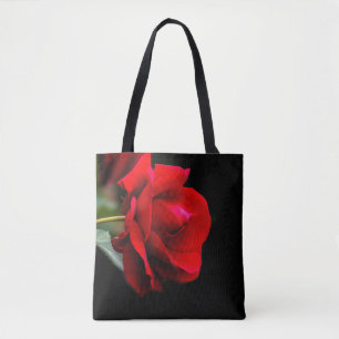 Rode roos tote bag