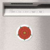 Rode Roos van Lancaster Magneet (Insitu (Vaatwasser))