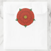 Rode Roos van Lancaster Ronde Sticker (Tas)