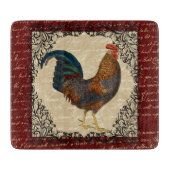 Rode Rooster  Snijplank (Voorkant)