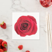 Rode Rose Custom Witte Servetten (Insitu)