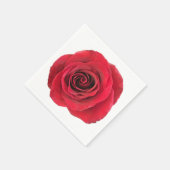 Rode Rose Custom Witte Servetten (Hoek)