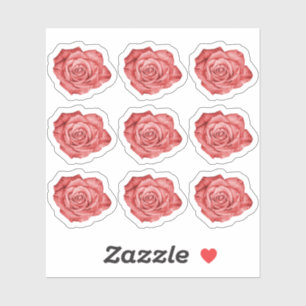 Rode Rose Elegante Bloemenplanner / Scrapbook Shee Sticker