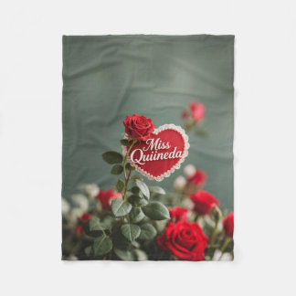 Rode Rose Fleece Deken, klein Deken