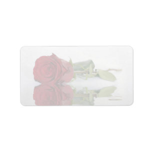 Rode Rose Watermerk Elegante DIY Print Bruiloft Etiket