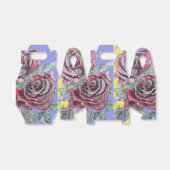 Rode Rose Waterverf Kunst Party Paarse Geel Bloem Bedankdoosjes (Uitgevouwen)