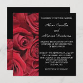 Rode Rose Wedding Uitnodiging (Voorkant / Achterkant)