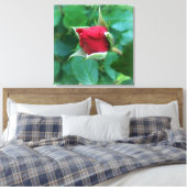 rode rosebud canvas afdruk (Insitu (Slaapkamer))