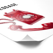 Rode Rotary-telefoon Foto Afdruk (Hoek)