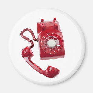 Rode Rotary-telefoon Magneet