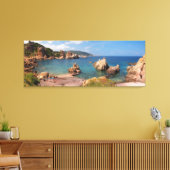 Rode rotsachtige kust van Sardinië canvas print (Insitu (Woonkamer))