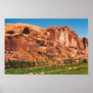 Rode rotsbergen in Utah Poster