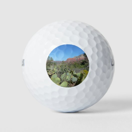Rode Rotsen en Cactussen I Golfballen (Voorkant)
