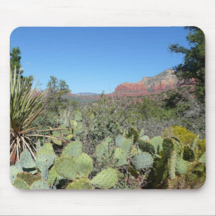 Rode rotsen en cactussen I Muismat