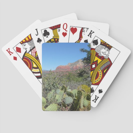 Rode rotsen en cactussen I Pokerkaarten (Achterkant)