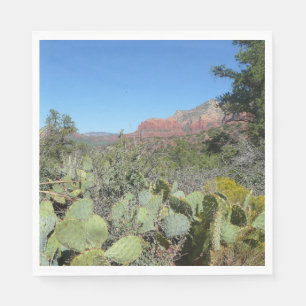Rode rotsen en cactussen I Servetten