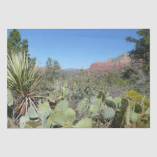 Rode rotsen en cactussen I Tissuepapier