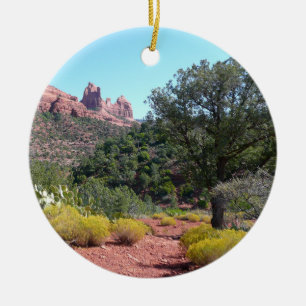 Rode rotsen en cactussen II in Sedona Arizona Keramisch Ornament