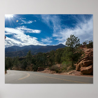 Rode rotsen en de Rocky Mountains Poster