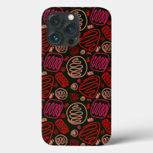 Rode roze Abstracte vormen Hoesje-mais met één r iPhone 13 Pro Hoesje