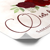 Rode & Roze Bloemen Onze favoriete mensen Header Poster (Hoek)
