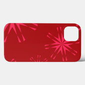 Rode, roze, coole trendmatige, moderne sterrenbloe Case-Mate iPhone case (Achterkant (horizontaal))