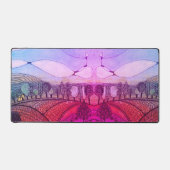 Rode & roze Doodle Desk Mat (Voorkant)