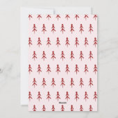 Rode Roze Doodle Foto Lijst Kerst Feestdagenkaart (Achterkant)