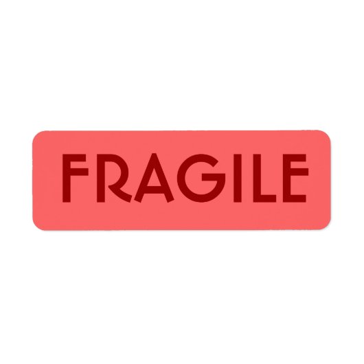 Rode roze eenvoudige breekbare etiketten (Voorkant)