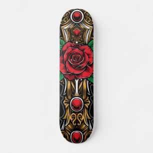 Rode roze en Rubys Skateboard