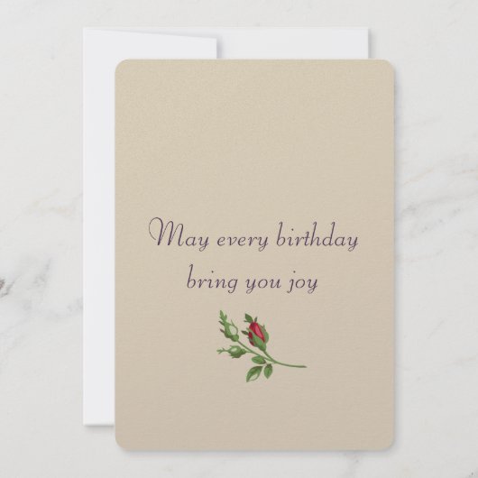 Rode roze en Violet Kaart (Achterkant)